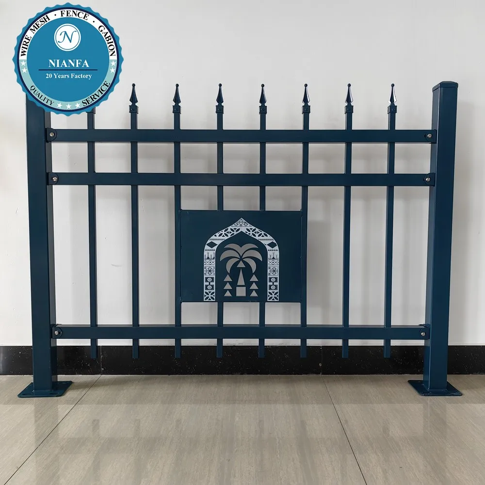 Prefabricated Wrought Iron Deck Sharp Top with Railing Panel ( Guangzhou Factory)