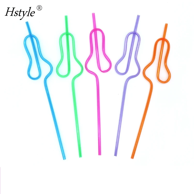 Bachelorette Party Supplies PET Penis Straw Available Willy Bride to Be Novelty Shape Drink Hen HS1250