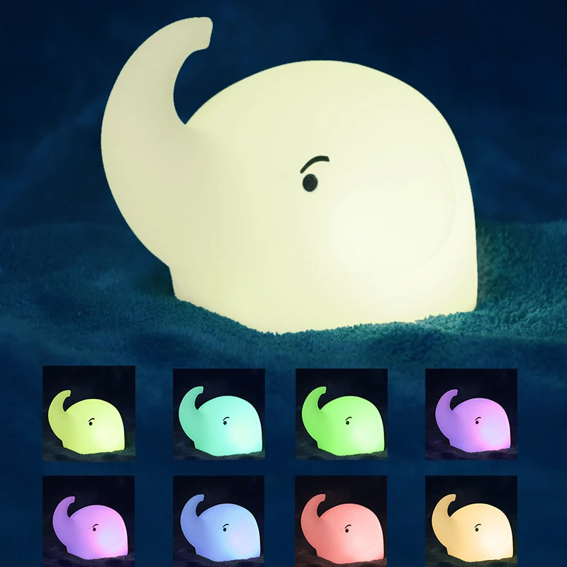  New product ideas 2021 home and kitchen mood light Led Sensor Bulk silicone Night Light natural latex baby bath