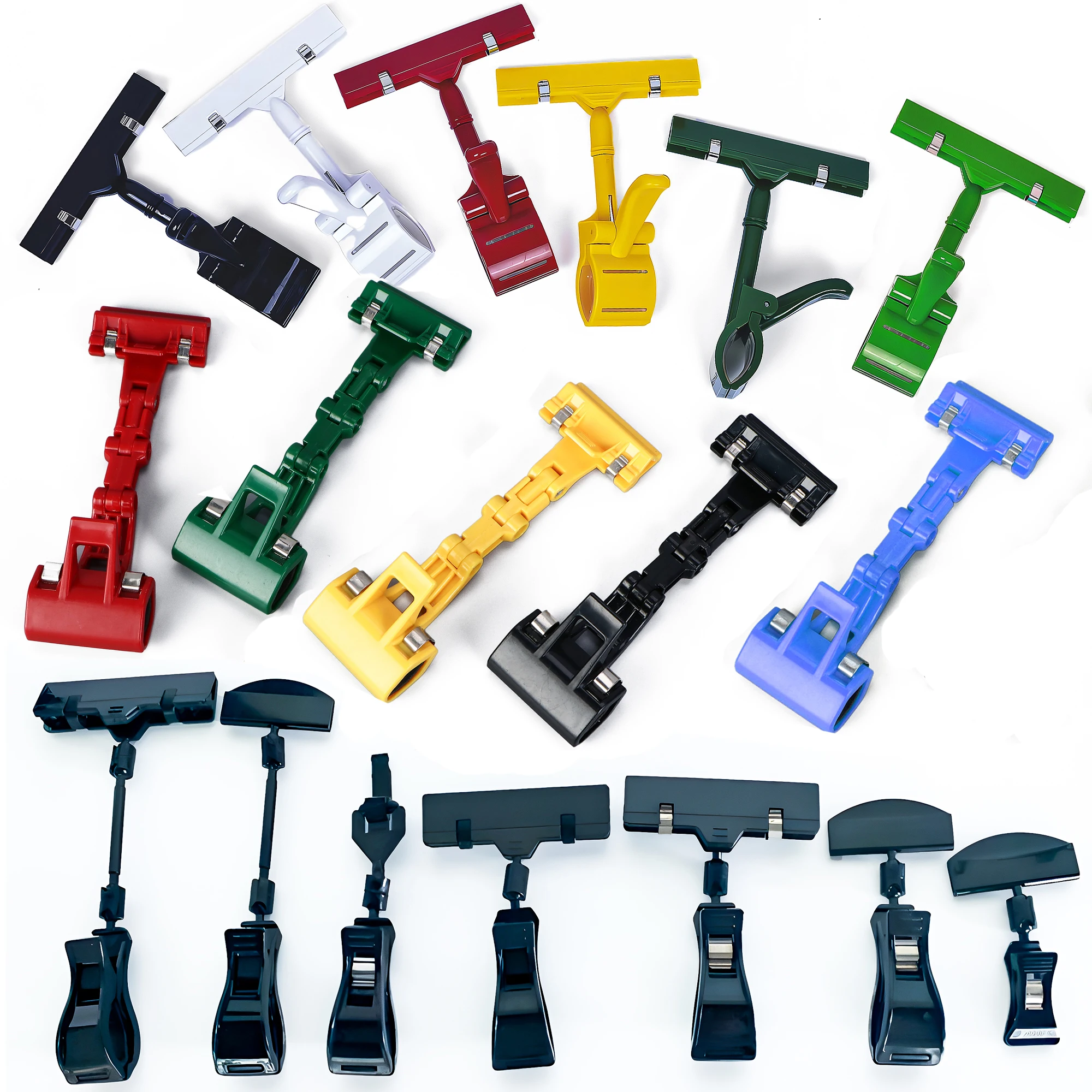 Factory Wholesale Clear Plastic Rotatable POP Clip-on Style Merchandise Sign Display Price Tag Holder