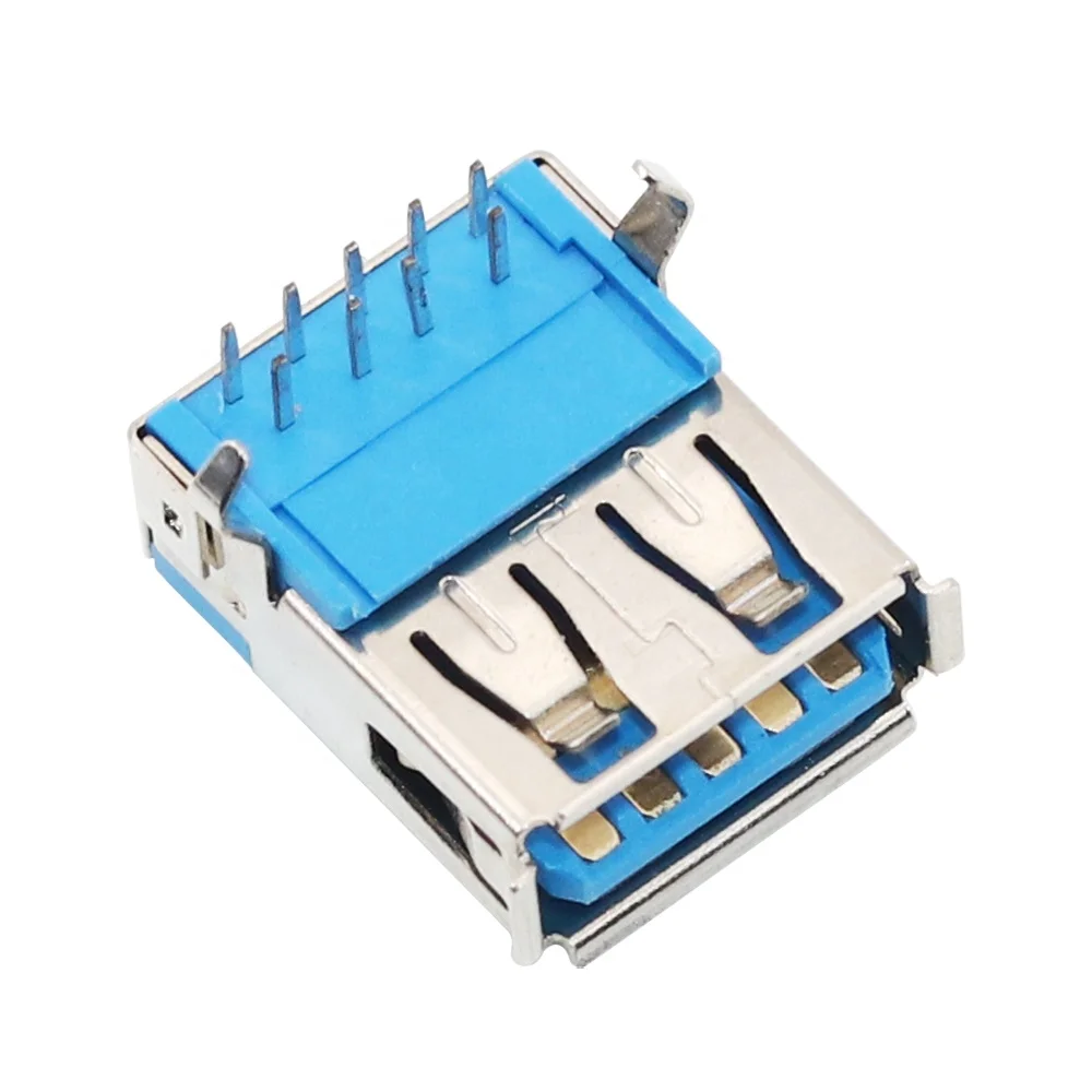 USB 3.0 Type-A Female 9 Pin DIP Socket Connector