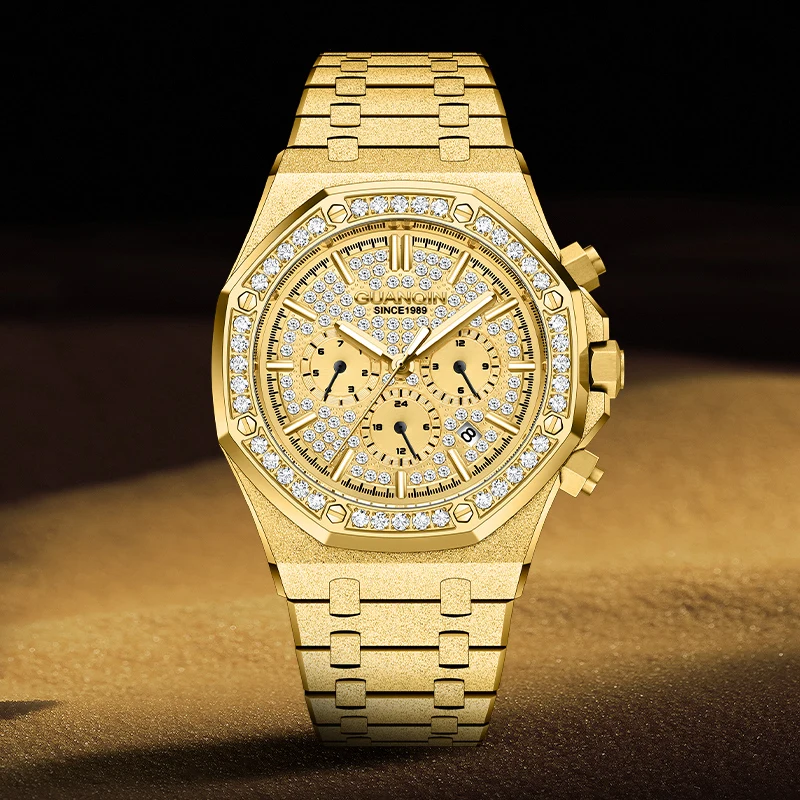 2024 New Men Business Mechanical Watch Gold Wristwatches