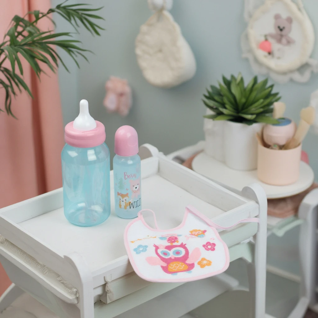 Factory Custom 19PCS Baby Bottle Set BPA-Free Silicone Baby Milk Bottle Set Cartoon Pattern PP Feed Bottle with Kids Gift Box