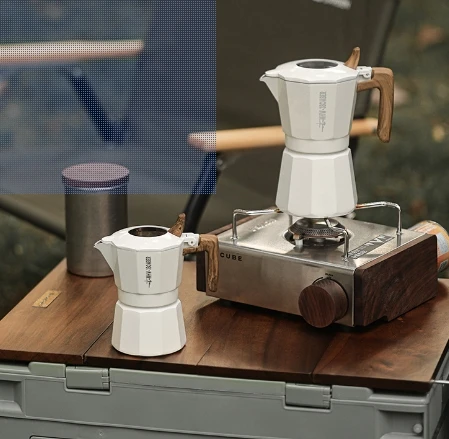 Высококачественный двухклапанный чайник для Мока, Итальянский чайник для эспрессо, домашнее оборудование для приготовления кофе на открытом воздухе, Кофеварка из нержавеющей стали