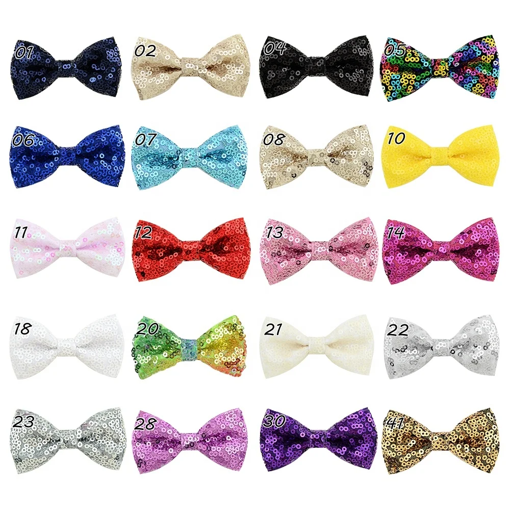 E-Magic оптовая продажа, высокое качество, 20 цветов в наличии, шпильки для волос ручной работы, блестящий бант для волос с зажимом для девочек, украшение для волос