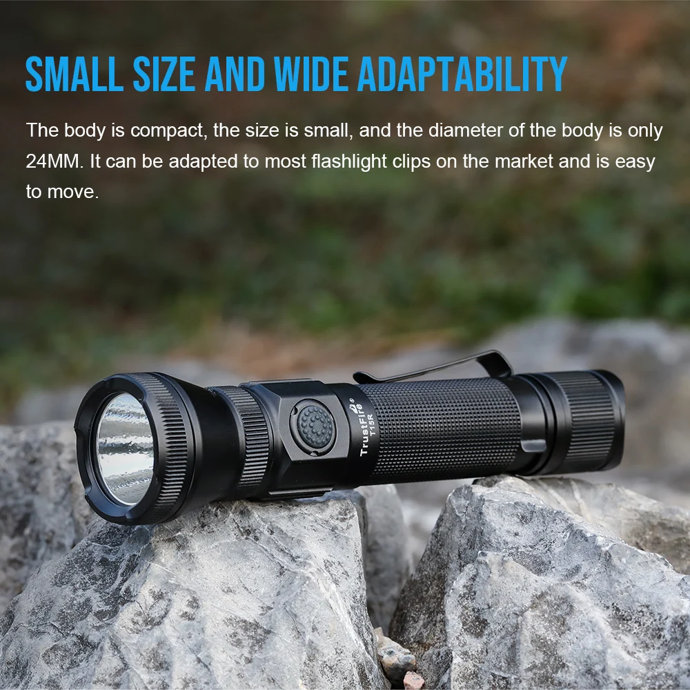 TrustFire T15R LED Climbing Flashlight Long Distance Waterproof 1800Lumen Tactical Flashlight