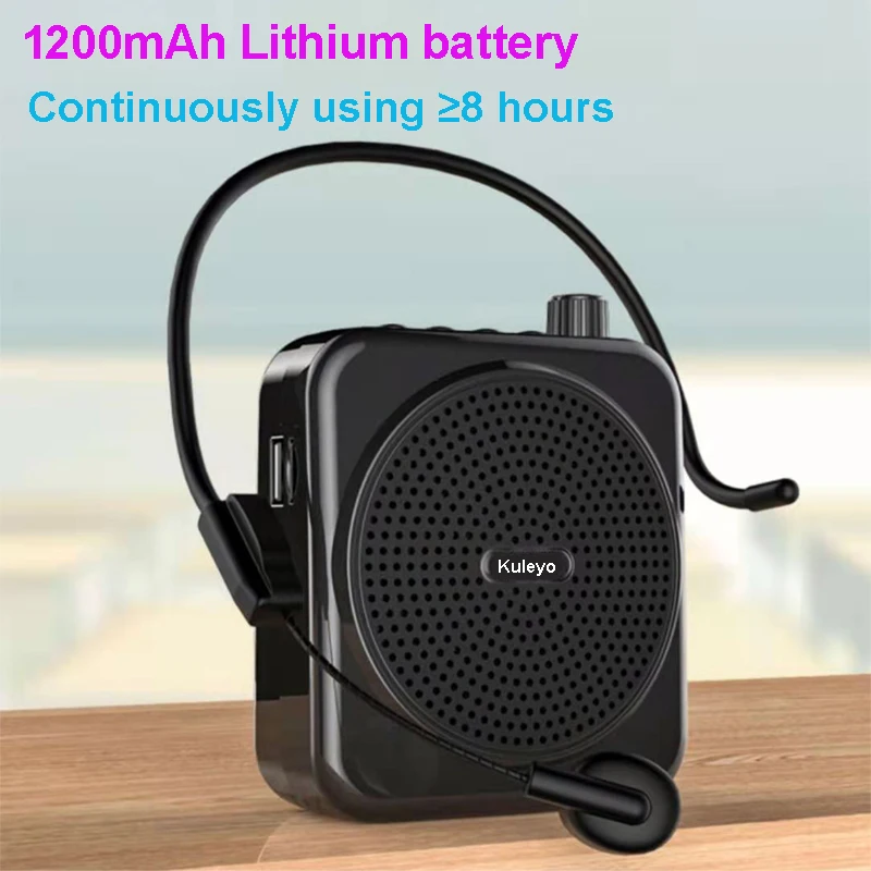 Wired- Portable Mini Voice Amplifier Loudspeaker Rechargeable Teacher Amplifier with Bluetooth 1200Mah Battery Teaching Speakers