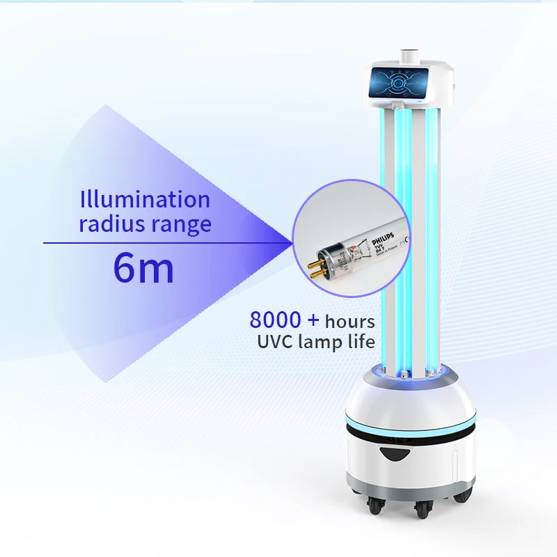 OEM UVC Disinfection Robot Disinfection Ai Robot Customization Sterilization Guard Disinfection Robots