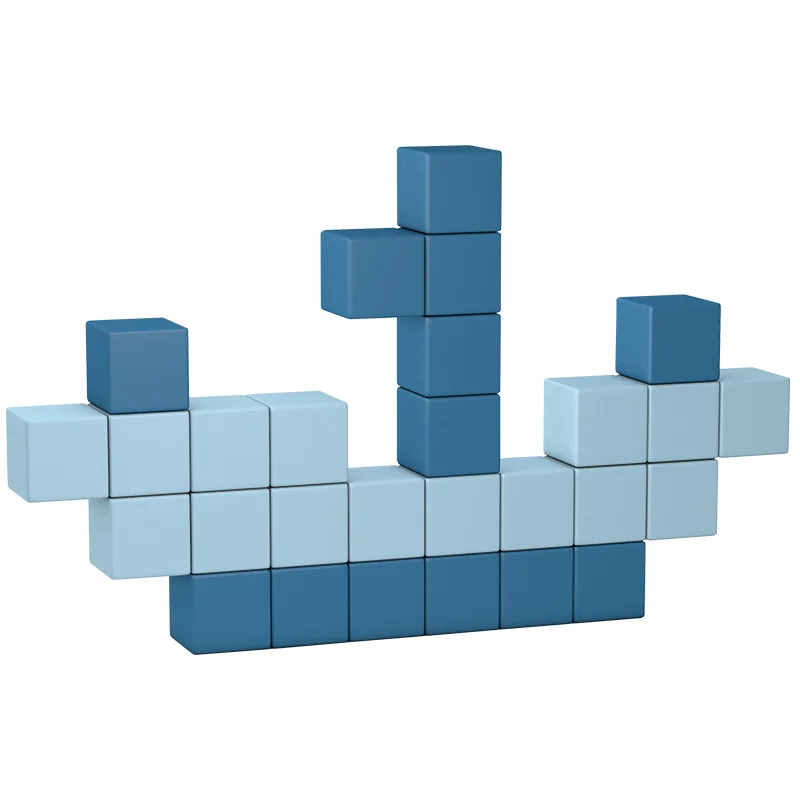 Yocolor factory PU leather Kids indoor soft play magnet blocks cube alphabets numbers  soft play area playground for kids