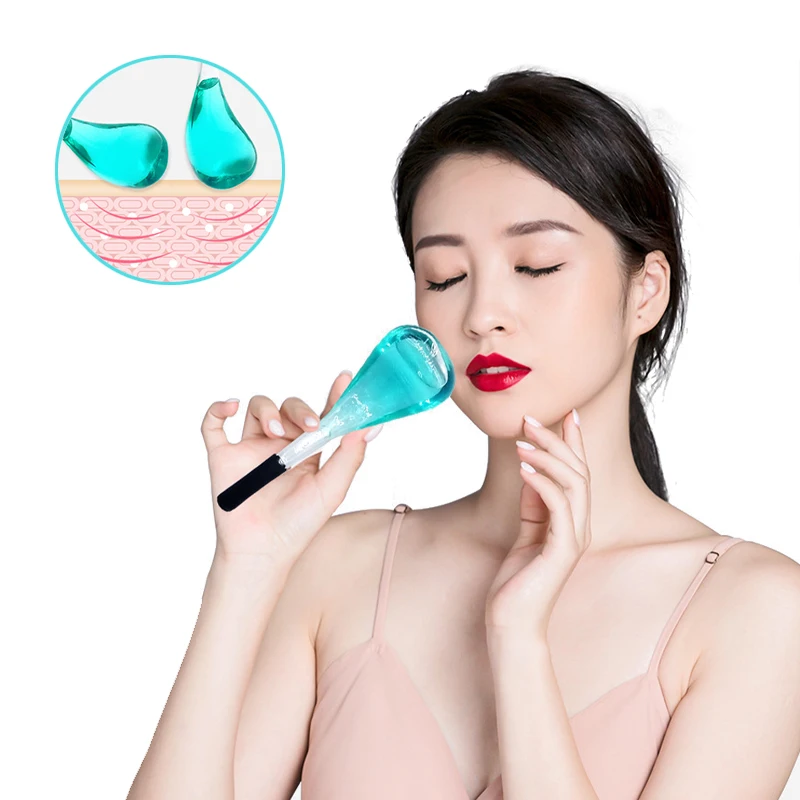 Cooling Therapy Facial Massager Remove Dark Circles Wrinkles Cryo Sticks Glass Ice Globes For Face Eye
