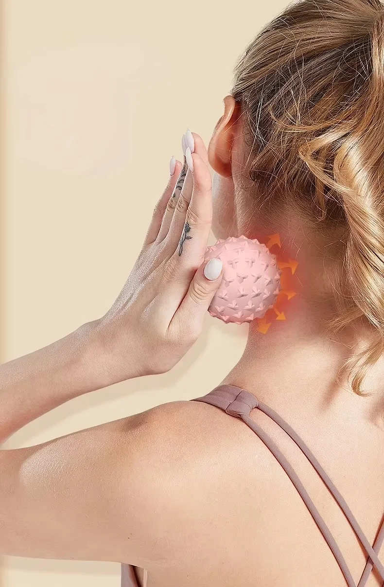 Durable TPR Spiky Massage Ball Point Sport Fitness Hand Foot Pain Relief Plantar Fasciitis Reliever Hedgehog 4.5cm Balls