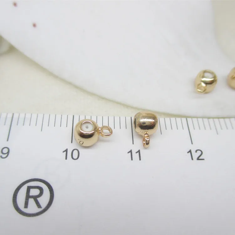 Wholesale 24K Triple Gold Plated silica gel spacer beads conector for making bracelet necklace jewelry