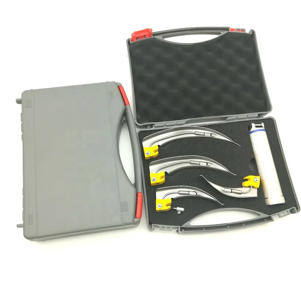 Exquisite Workmanship 304 Stainless Steel Chinacare Anesthesia Laryngoscope Set With 2.5v Lamp