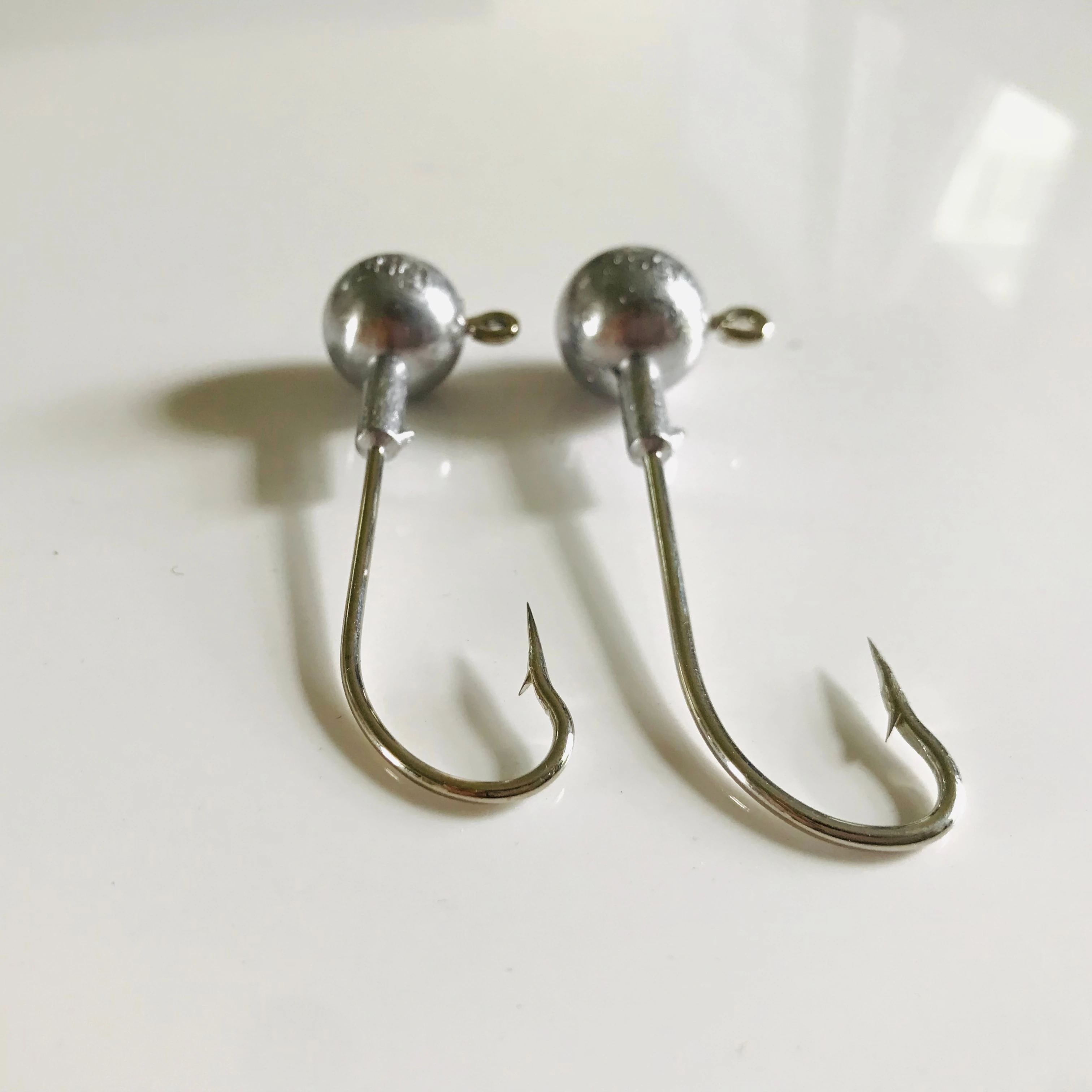 7G1/4oz Fishing round ball shape Lead head Jig  Barbed Hook slow Jigging cheap fishing Tackle