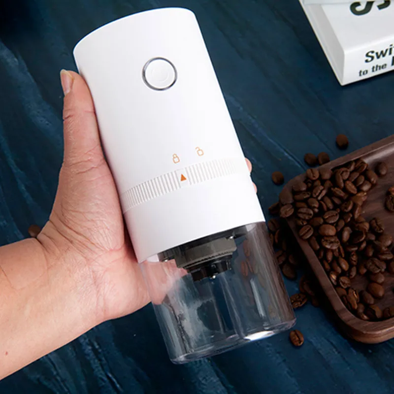 Wholesale Outdoor Travel Mini Single Dose Automatic Adjustable Conical Burr Portable USB Coffee Electric For Sale