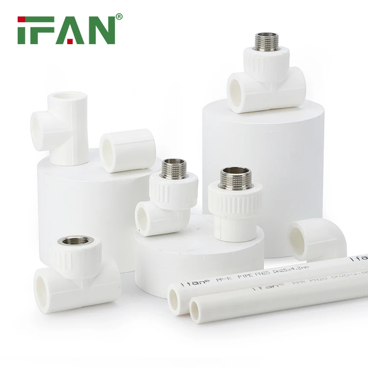 IFAN Durable Names Of PPR Pipe Fittings ASTM F2389 1/2 Inch 3/4 Inch 1 Inch Pipe Fitting Green Color PPR Fittings
