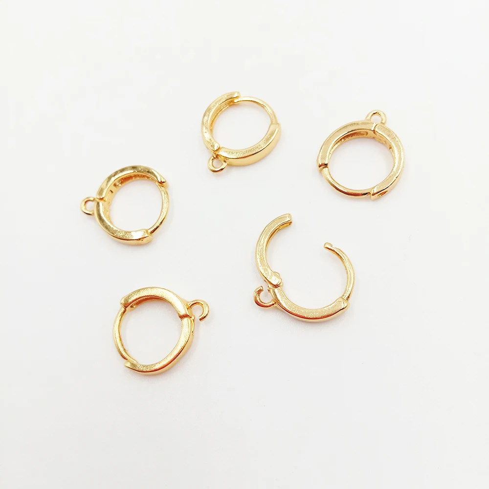 bulk price wholesale Jewelry Findings drop earring LOOP, DIY Earrings Accessories,brass with real 18K gold plating