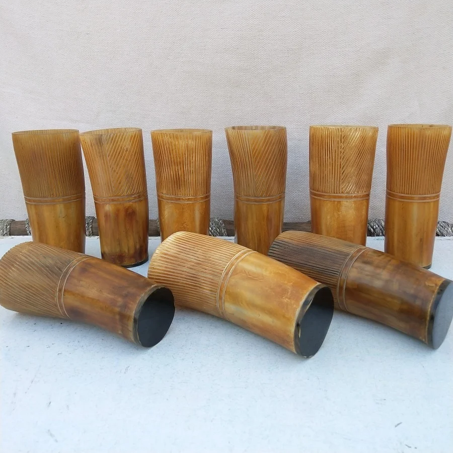 Natural Hand Carved Drinking Horn Cup /Glass