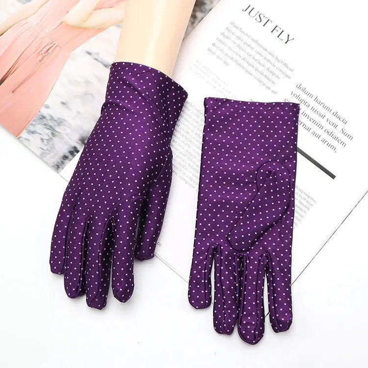 HZS-24006 Wholesale Hot Selling Lady Full Finger with Rose Embroider Muslim Hand Gloves Prayer Muslim glove