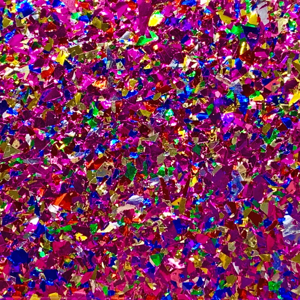 
Acrylic 2-Sided Chunky Glittering 4.0mm Sheets for Jewelry/Craft/Art Work/Decoration - Magenta, 1000x600x3.0mm(40