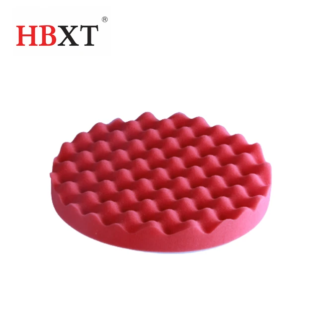 7' 180mm Blue Finish Polishing  Pads Microfiber Pad Waffle Buffing Pads, Foam Polish Pad for Compounding, polish and waxing