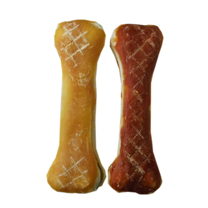 Wholesale the best pet food dog treats snacks grinding chicken and duck cowhide bones