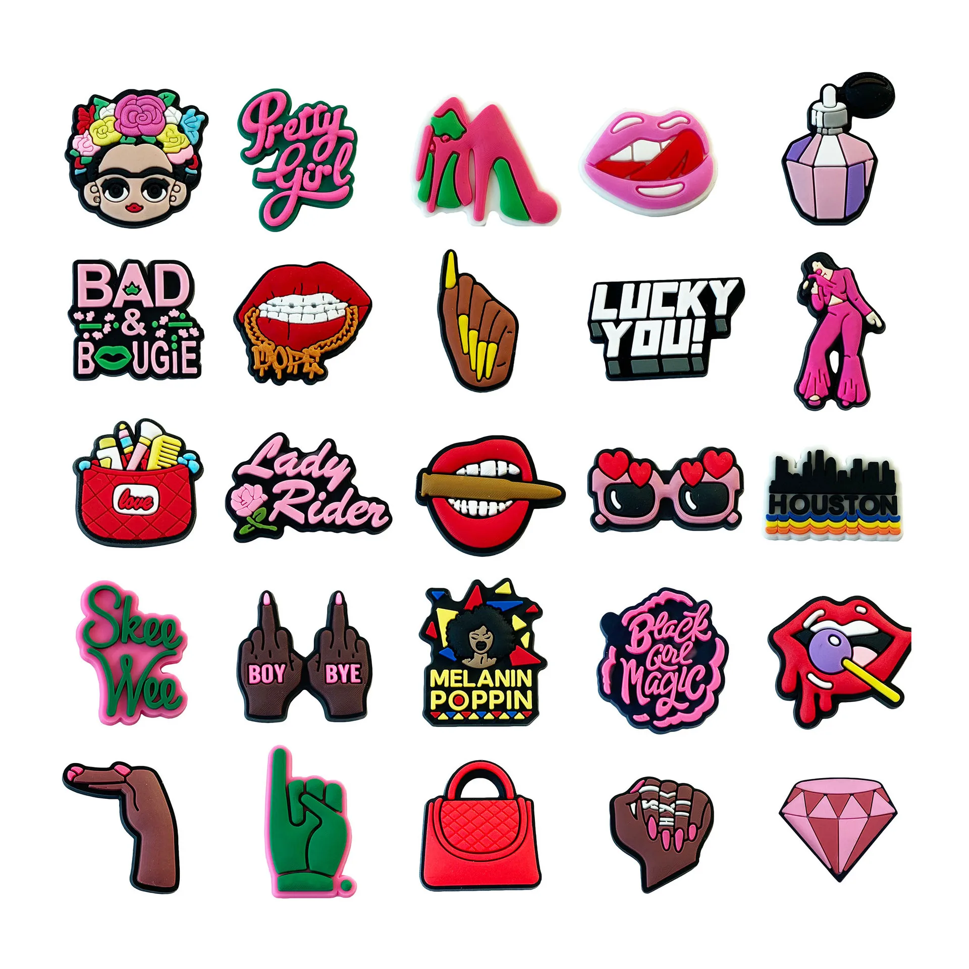 Оптовая продажа, мультяшный мешок для губной помады, мягкий ПВХ стиль Croc clog, очаровательный Классический Шарм для садовой обуви