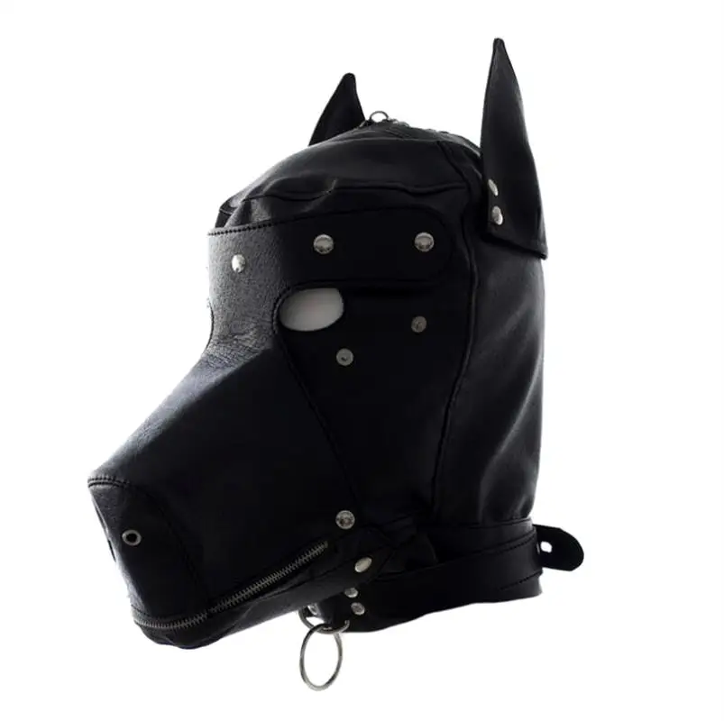 MOGlovers Sexy Animal head hood Sexy Leather Dog Hood Fetish Cosplay SM Games