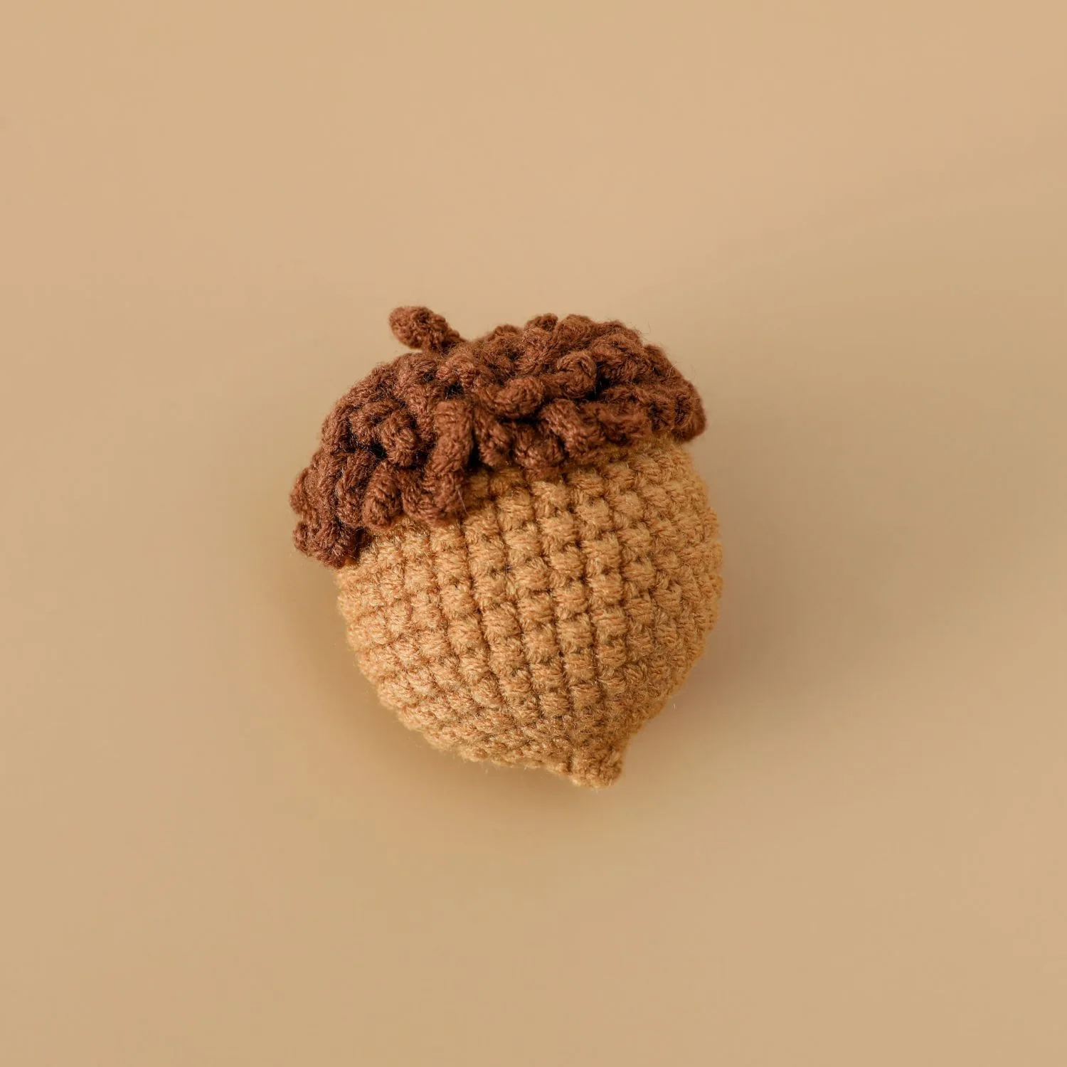 Hand woven wool acorn Crochet  pendant