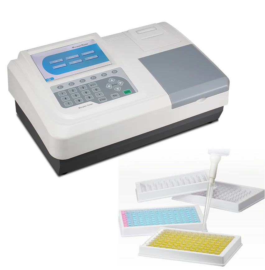 Hospital Clinic Lab Touch Screen Micro Plate Elisa Reader Microplate Reader