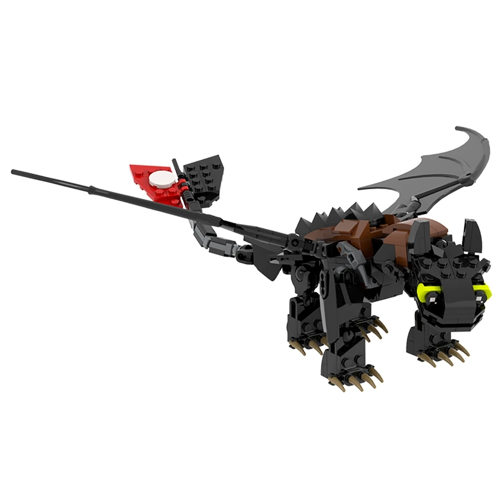 231PCS MOC1537 Toothless Night Fury Bricks TV Animated Movie Dragons Strike Class Assemble Creative Building Blocks Kids Toys