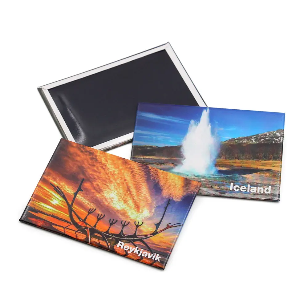 Iceland Reykjavik tourist 80*53mm hallgrimskirkja Church pufin design country city souvenir shop fridge magnet