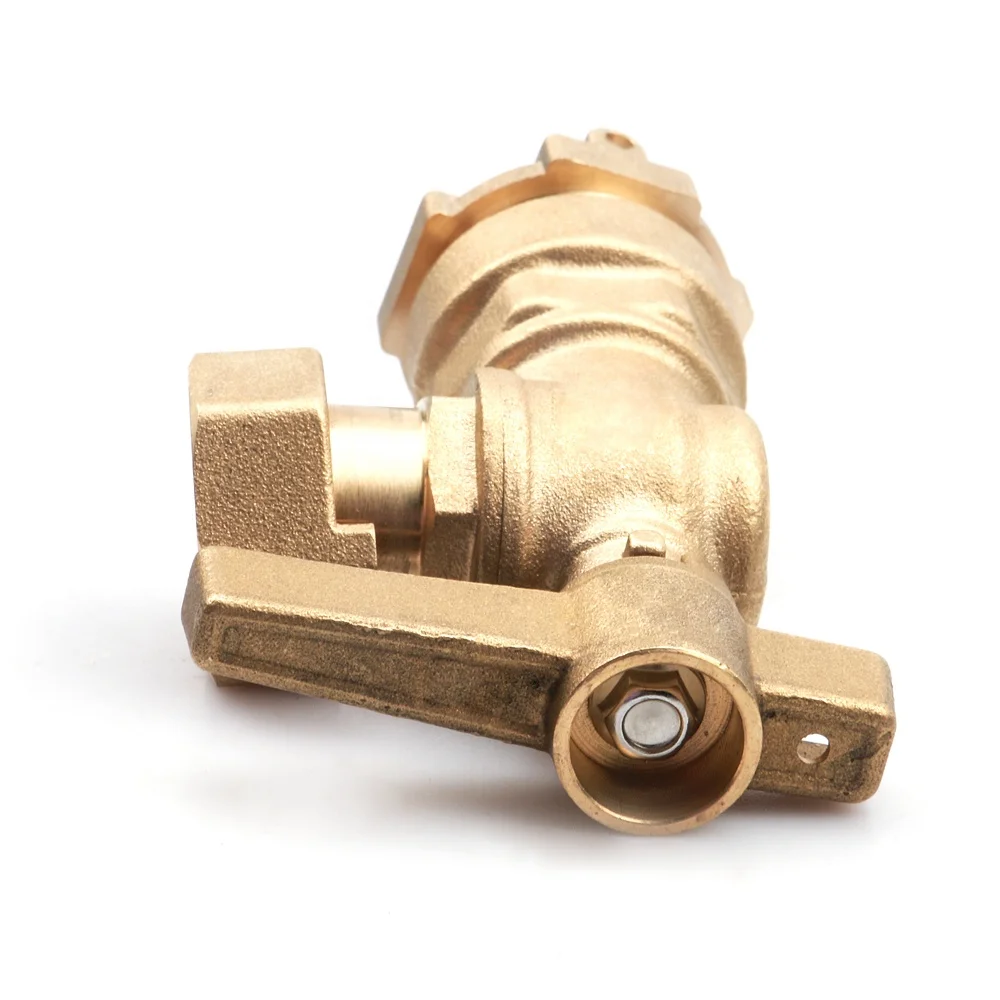 Morocco DN20 anti-theft Italian type  lockable brass water meter valve