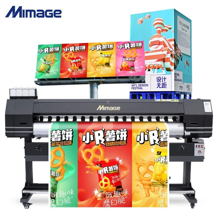 Mimage 1.6M 1.8m eco solvent Large format printer with XP600 DX5 printhead