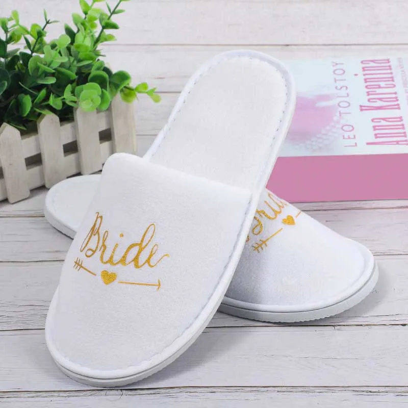 Factory Direct Disposable Wedding Slipper with Logo for Women Men Indoor Bedroom Luxury Hotel Slippers
