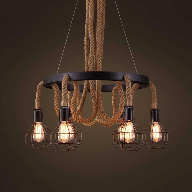 event decor chandelier wholesale hanging lighting fixture hemp rope designs