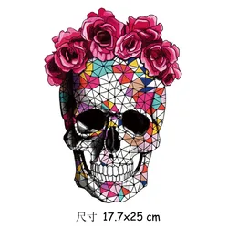 DIY T shirt jeans iron on skull printing vinyl transfer sticker custom heat transfer designs for t shirts