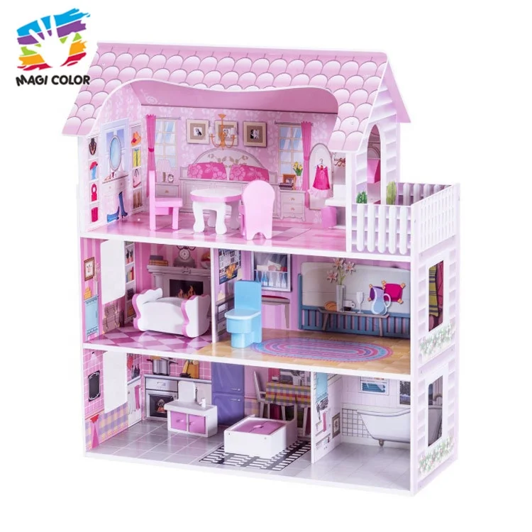 Ready To Ship mini wooden baby doll house for sale W06A139