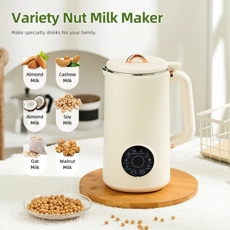 Green and White 1000ML Nut Milk Maker Machine - Multi-Functional Automatic Almond Milk Machine with 10 Blades