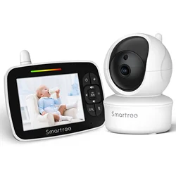 Smartree Monitor Baby Upgraded Smart 3.5Inch FHD Kids Phone Alarm Setting Baby Monitor for  Nursery