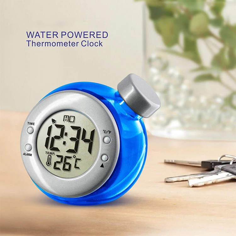 Recyclable Eco-Friendly Water Clock Alarm Easy to Set Modern Clocks with Fun Design Water Powered Clock