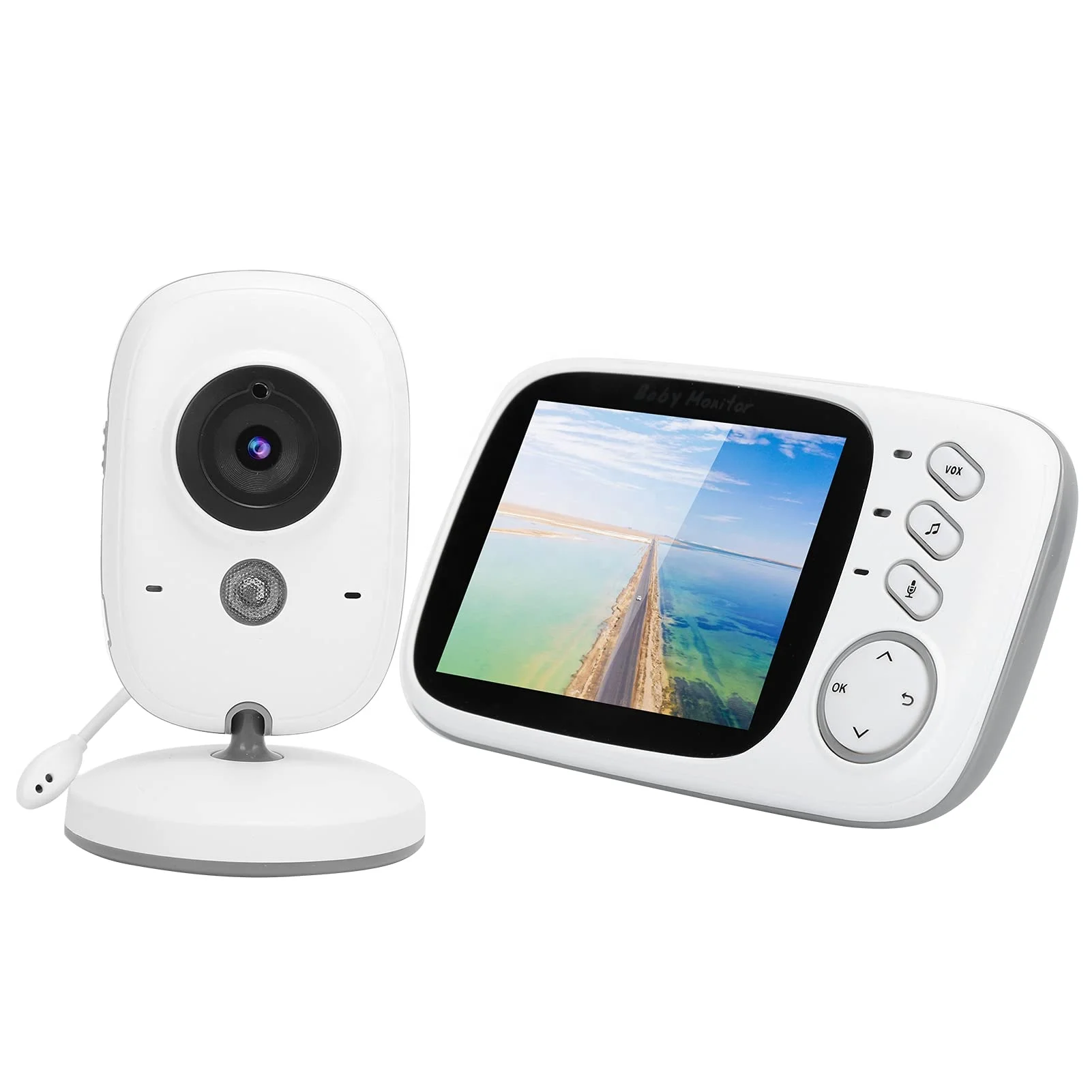 Hot 3.2 inch Wireless Video Baby Monitor High Resolution Baby Nanny Security Camera Night Vision Temperature Baby Monitors VB603