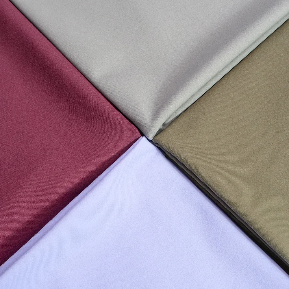 Wingtex High Quality Nylon and Spandex 4 Way Stretch Elastic Clothing Fabric Soft Brushed Fabric for Sports Wear
