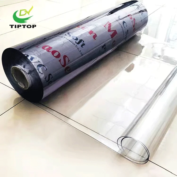 ПВХ-пленка Tiptop заводская цена Нетоксичная Прозрачная ПВХ-пластиковая пленка супер прозрачная для упаковки
