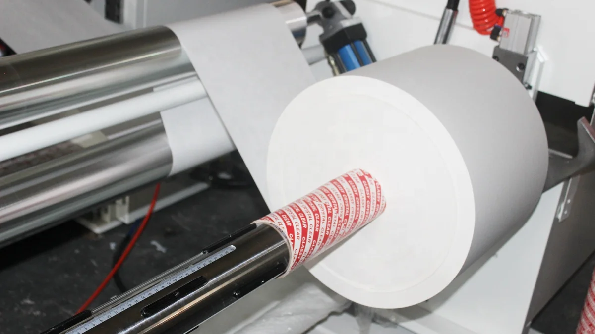 Automatic  Paper jumbo rolls slitting and rewinding machine