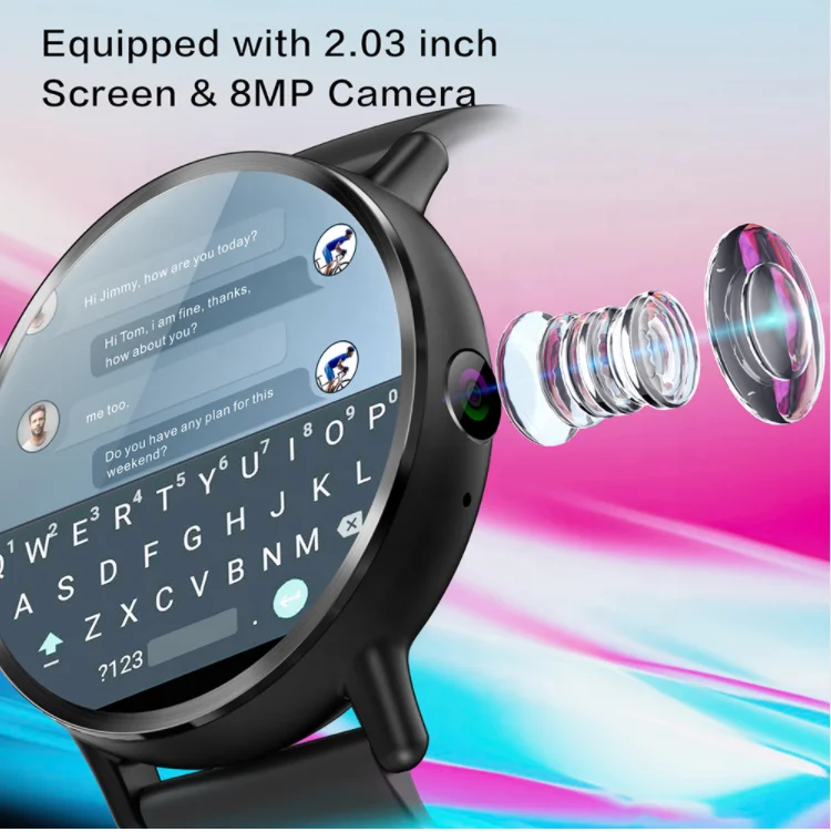 Drop Shipping WiFi Nano Sim Card Smart Watch Phone 4G Android Waterproof GPS Smartwatch Support Cameras