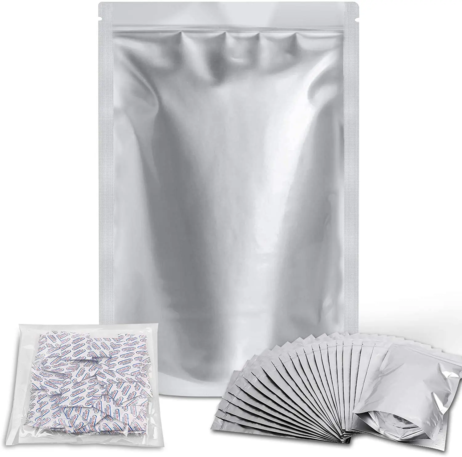 
Custom Printed Zip Lock Silver Mylar Aluminum Foil Bags stand up Pouches food packing bags 