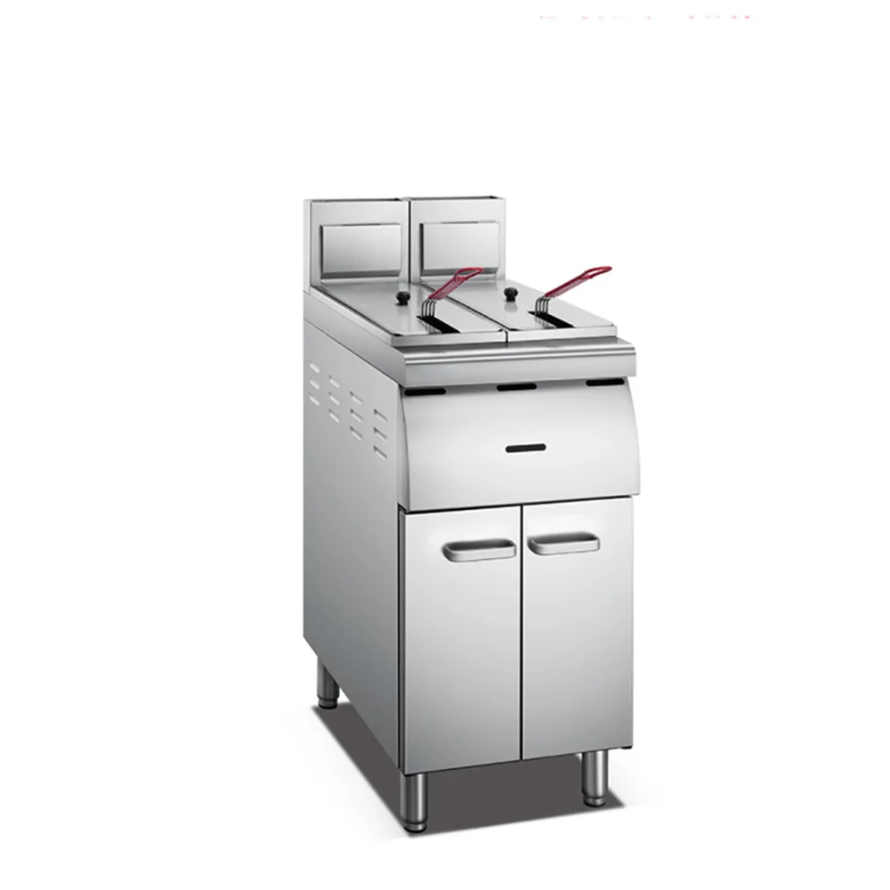 Restaurant Equipment Vertical Gas Deep Fryer Chick Gas Fryer 3 Burners Deep Fat Chicken Fish