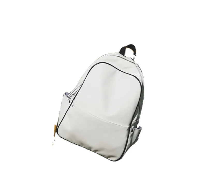Hot Selling Fashion Large Travel Heavy Duty Backpack Recycled White Vegan Pu Leather Lightweight Waterproof Backpack Outdoor