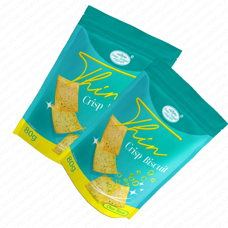OEM salty biscuit cracker Casual snacks halal seaweed thin biscuits